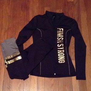 2pc nylon/spandex athletic suit